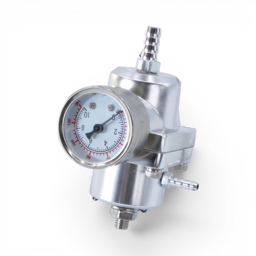 17636 Fuel Pressure Regulator with Gauge (Silver) - Image 1