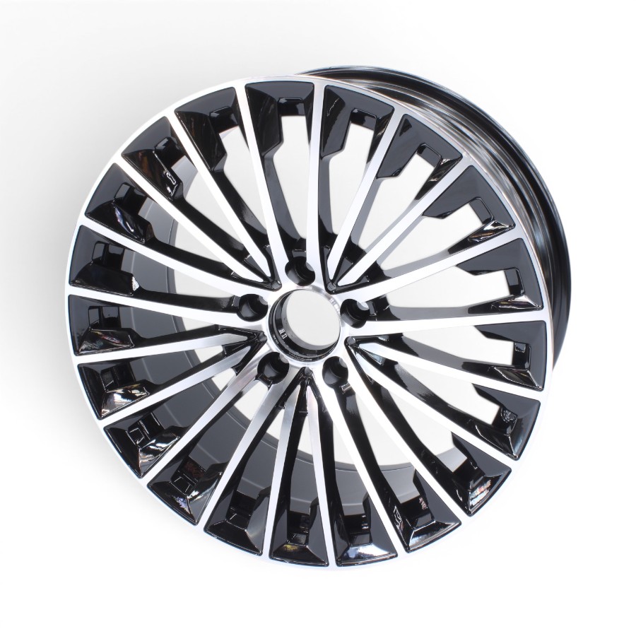 M9003 18" M9003 5x100 & 5x112 Black Machine Face Alloy Wheels - Image 1