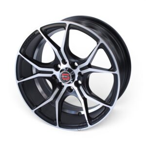 15" GR-DEKA 4x100 & 4x108 Matt Black Machine Face Alloy Wheels