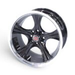 15" GR-5565 4x100 & 4x108 Gloss Black Machine Lip Alloy Wheels