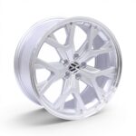 17" M8956 5x100 Silver with Polished Lip Alloy Wheels
