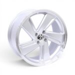 17" M8976 4x100 Silver with Polished Lip Alloy Wheels