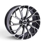 18" Venom 5x112 Black Machine Face Alloy Wheels