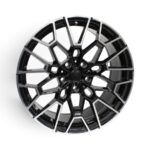 19" GT-460 5x120 Black Machine Face Alloy Wheels
