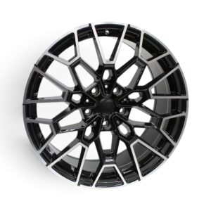 19" GT-460 5x120 Black Machine Face Alloy Wheels