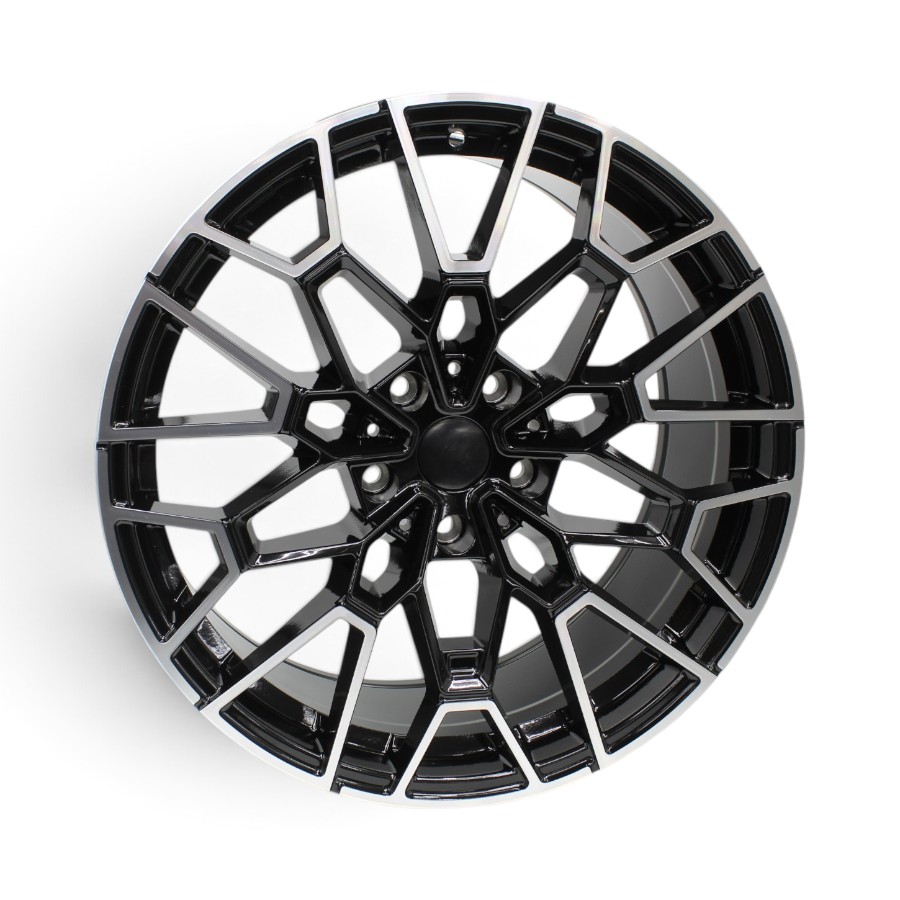 GT-460 19 19" GT-460 5x120 Black Machine Face Alloy Wheels - Image 1