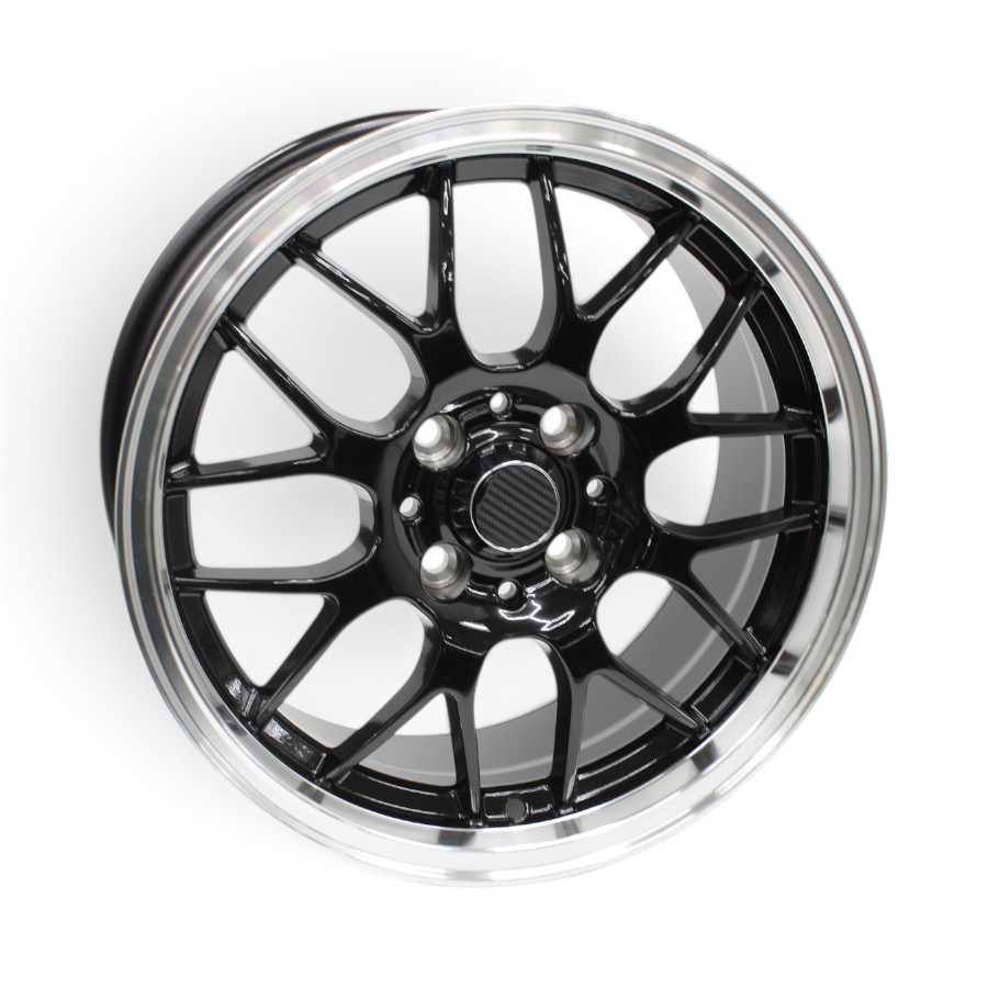 GT-480 BML 15" GT480 4x100 Black with Machine Lip Alloy Wheels - Image 1