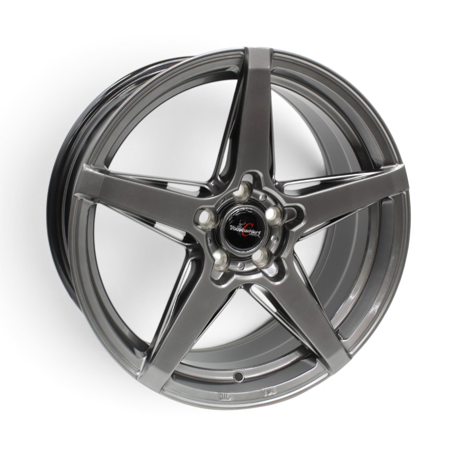 MK1 17 BLK 17" Racing Hart Mk1 5x100 Hyper Black Alloy Wheels - Image 1