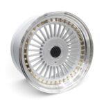 19" CW-2604 5x112 & 5x120 Silver with Gold Rivets Alloy Wheels