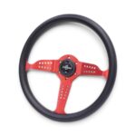 GripForge 350mm Anodized Red 3-Spoke Sport Steering Wheel