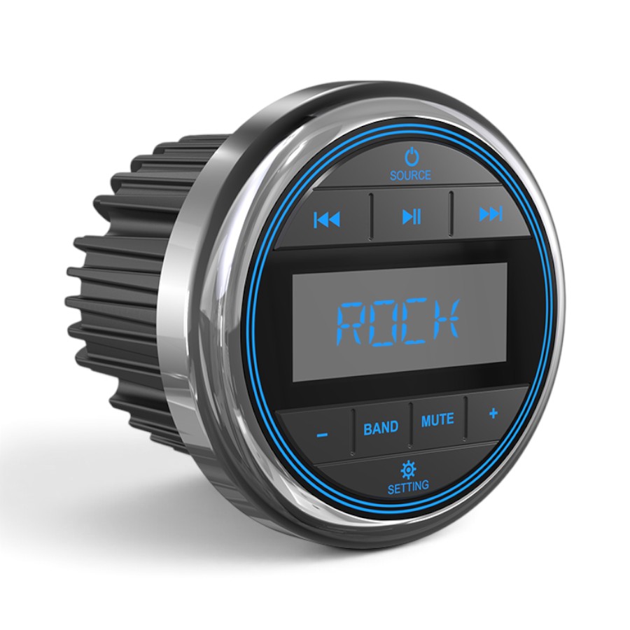 MS-15RV Marine Tech MS-15RV Round Face Ip5 Med Player for Boats/ATV/Offroad - Image 1