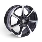 18" QS-707 5x100 Black Machine Face Alloy Wheels