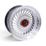17" CW-1213 4x100 & 5x100 Silver Machine Face with Silver Rivets Alloy Wheels