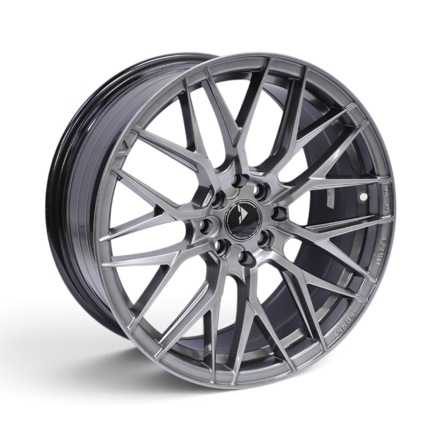 DX088 HB 17 17" DX Monarch 4x100 & 4x114 Hyper Black Alloy Wheels - Image 1
