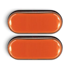 Universal Rectangle Orange LED Side Marker - 62x26mm (Pair)