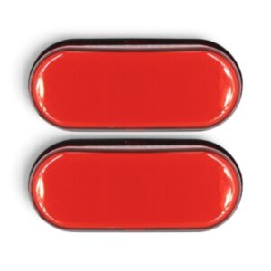 Universal Oval Red LED Side Marker - 62x26mm (Pair)