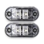 Universal Cressida Clear Oval LED Side Marker - 65x27mm (pair)