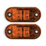 Universal Cressida Orange Oval LED Side Marker - 65x27mm (pair)