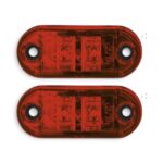 Universal Cressida Red Oval LED Side Marker - 65x27mm (pair)