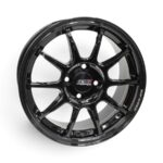 15" M9320 4x100 Gloss Black Alloy Wheels
