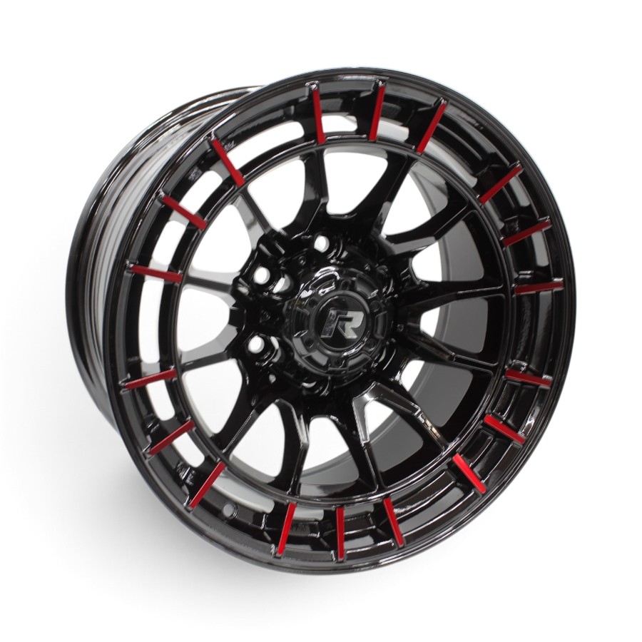 GR70726 17 17" GR-726 6x139 Black with Red Trim Alloy Wheels - Image 1