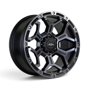 18" A-Line Outlaw 6x136 Satin Black Smoked Tint Alloy Wheel (Single)