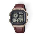 Casio AE-1200WHL-5AVDF World Time Digital Watch with Leather Strap