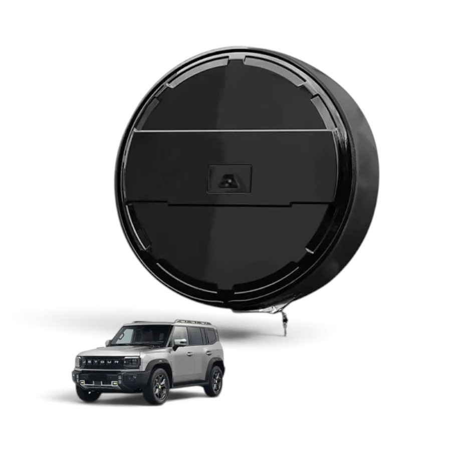 MJT0125-SWCB 19" Stainless Steel Black Spare Wheel Cover for Jetour T2 2025 - Image 1