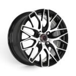 15" A-Line Matrix 4x100 Black Machine Face Alloy Wheels