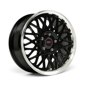 16" A-Line Speed 5x114 Black Machine Lip Alloy Wheels