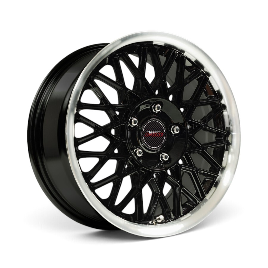 82403289 speed 16" A-Line Speed 5x114 Black Machine Lip Alloy Wheels - Image 1