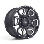 20" A-Line Summit 5x127 Satin Black Milled Alloy Wheels