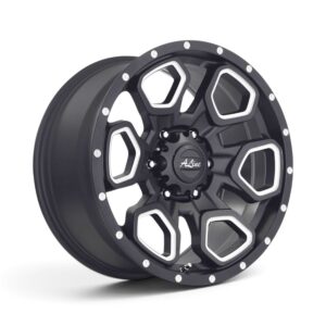 20" A-Line Summit 5x127 Satin Black Milled Alloy Wheels