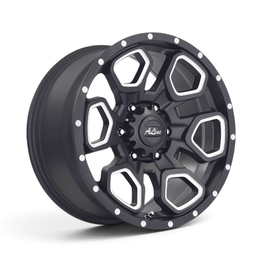 82360751 summit 20" A-Line Summit 5x127 Satin Black Milled Alloy Wheels - Image 1