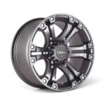 18" A-Line Granite 6x139 Charcoal Grey Rivets Milled Alloy Wheels