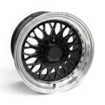 15" CW-F2517 4x100 & 5x100 Black Machine Face Alloy Wheels