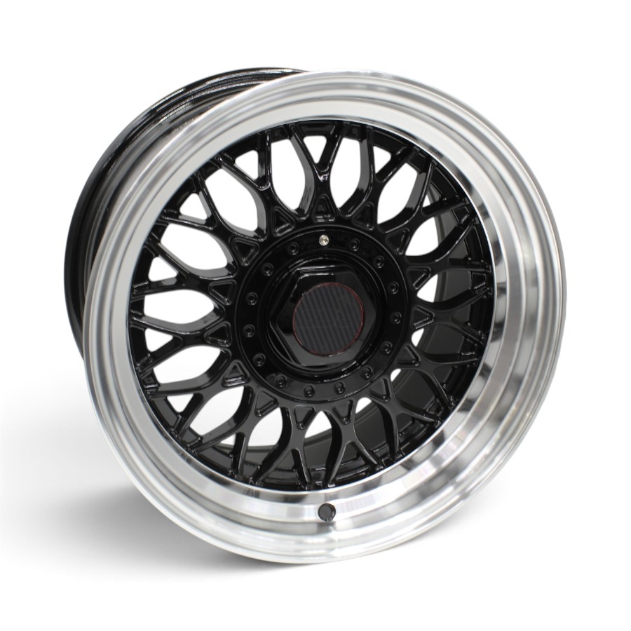 F2517 A 15 15" CW-F2517 4x100 & 5x100 Black Machine Face Alloy Wheels - Image 1