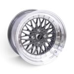 15" CW-5202 4x100 Gunmetal Machine Lip Alloy Wheels