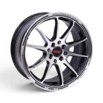 17" M9337 4x100 & 4x114 Black Machine Face Alloy Wheels