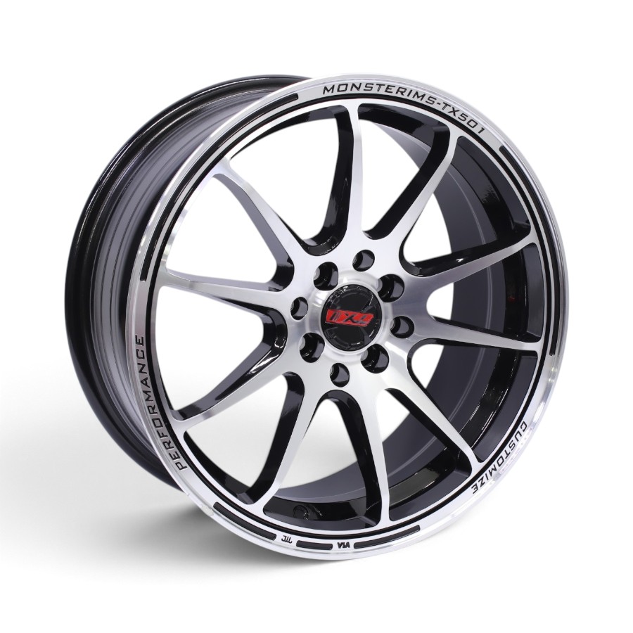 M9337 17" M9337 4x100 & 4x114 Black Machine Face Alloy Wheels - Image 1
