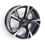 18" DX421 5x112 Black Machine Lip Alloy Wheels