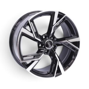 18" DX421 5x112 Black Machine Lip Alloy Wheels