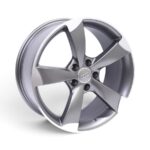 18" QS-S3 5x112 Matt Gunmetal Machine Finish Alloy Wheels