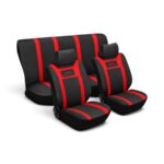 Stingray Rally Series Red & Black 6piece Seat Cover Set