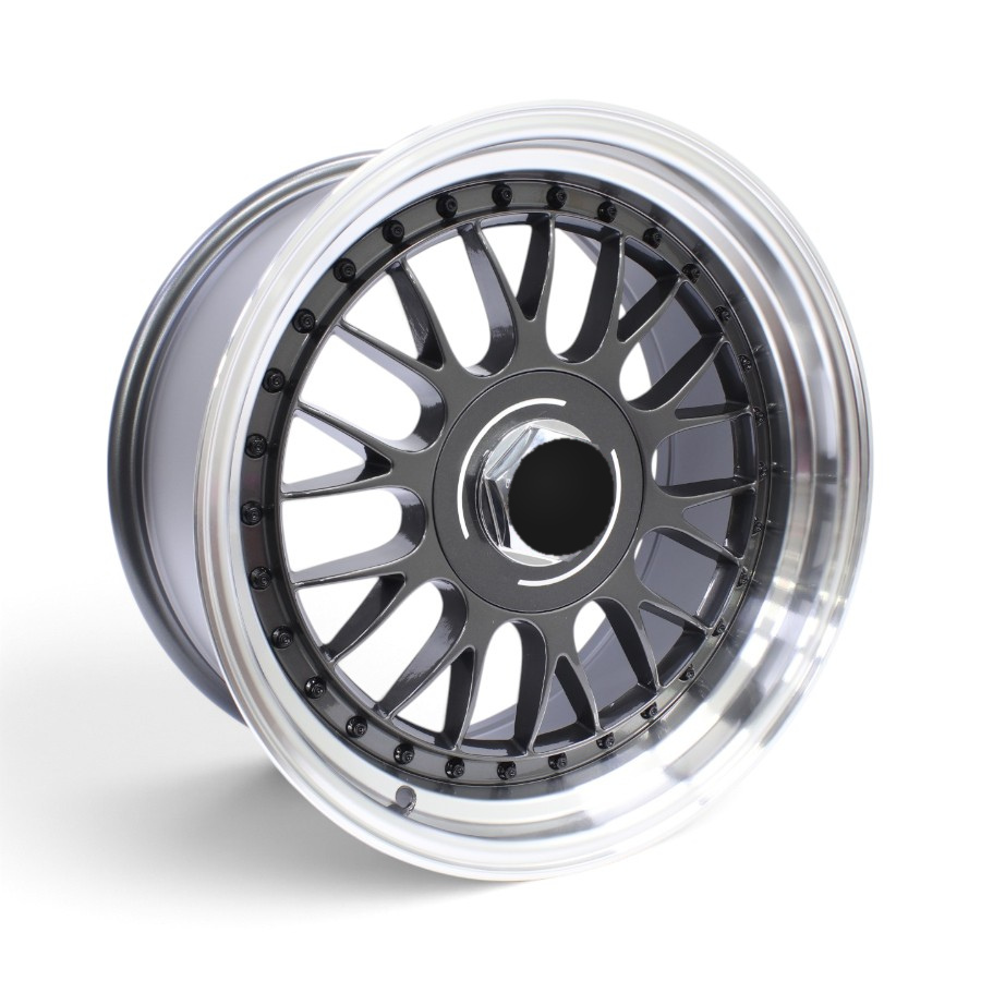 ykw7031 17 gml 17" VT-7031 4x100 & 4x114 Gunmetal Machine Lip Alloy Wheels - Image 1