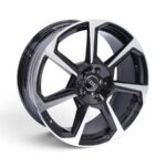 18" K301 5x100 Black Machine Face Alloy Wheels