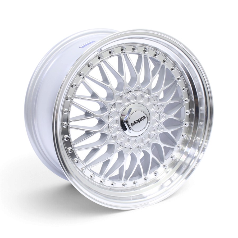 TWC524 525 17" TWC524 4x100 & 5x100 Silver with Polished Lip Narrow & Wide Alloy Wheels - Image 1