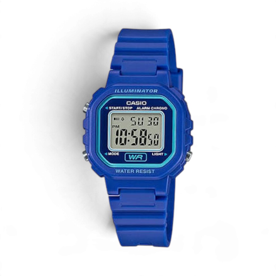 LA-20WH-2ADF Casio LA-20WH-2ADF Digital Watch – Blue Resin Strap With LED Light And Stopwatch - Image 1