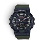 Casio HDC-700-3AVDF Men's Analog Digital Watch – Black Dial With Green Resin Strap, 100M Water Resistance