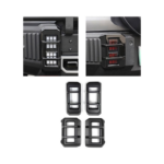 Black Front & Rear Foglight Trim for Jetour T2